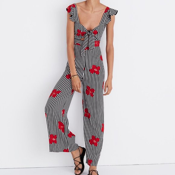 Madewell Pants - Madewell Plumeria Cutout Jumpsuit Candied Orchid